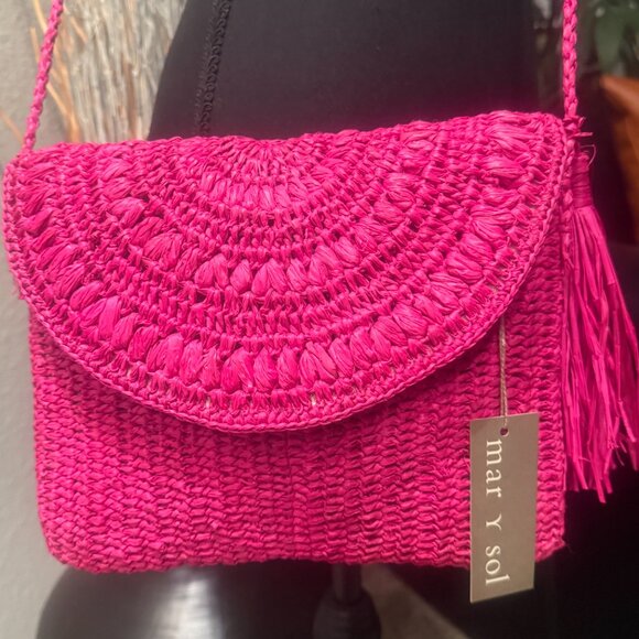 Mar Y Sol Naomi Pink Crossbody - Picture 1 of 5